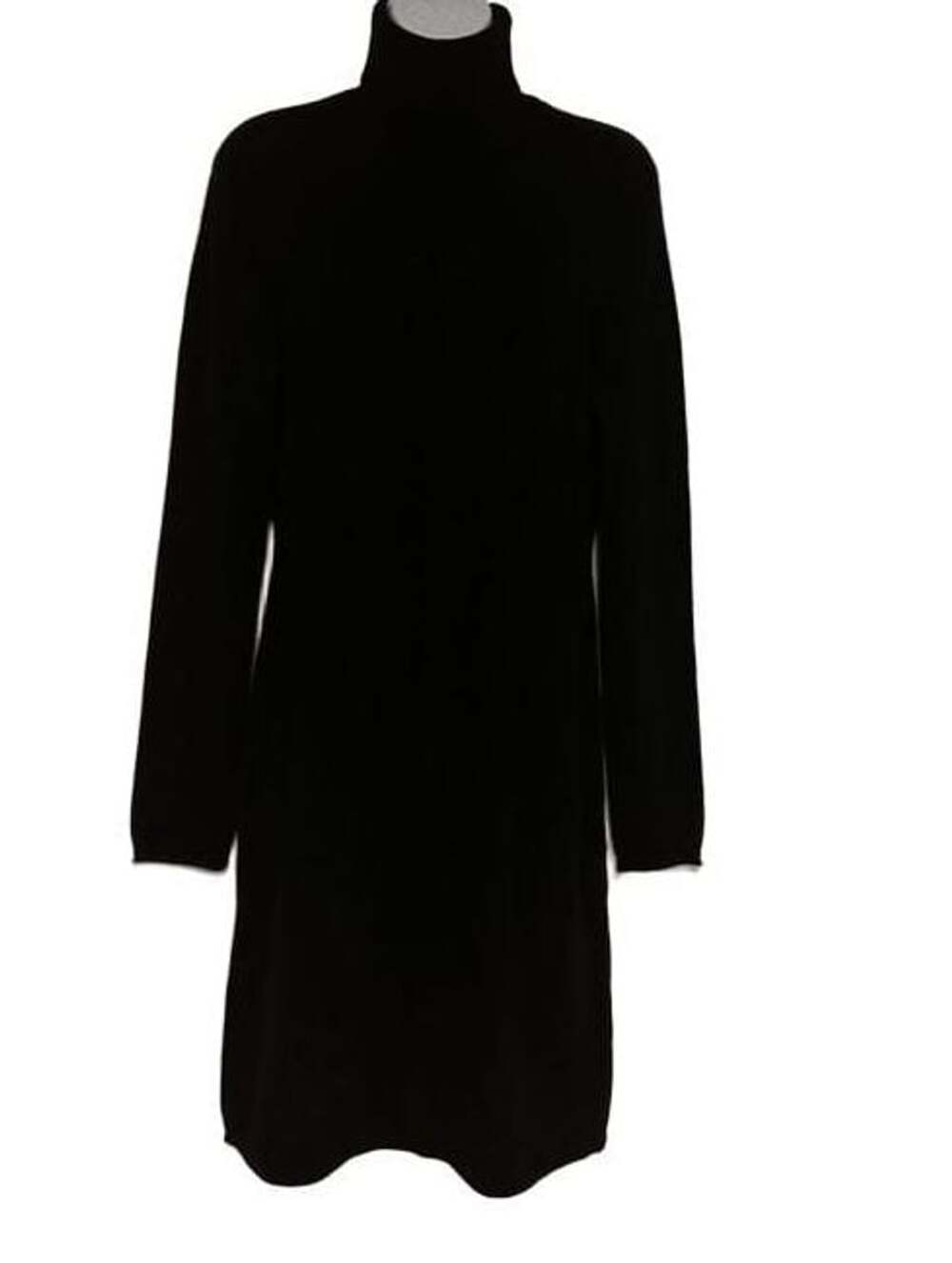 Neiman Marcus Cashmere Turtleneck Sweater Dress Size M Black